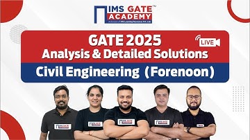 GATE 2025 Civil Exam Analysis & Solution | 16th Feb | GATE 2025 CE Paper Analysis & Solution