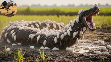 Nature Turns Brutal: Giant Python Ambushed by a Swarm of Bloodthirsty Rats | animal fights