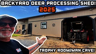 DEER PROCESSING SHED AND BACKYARD BUTCHER SHOP 2025!  Man cave-trophy room. Profile