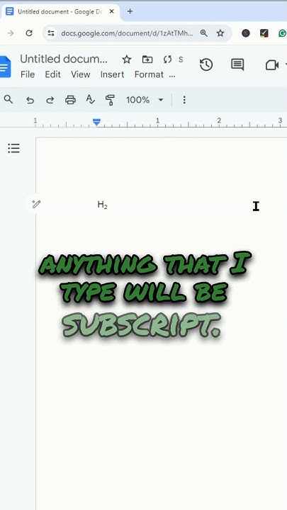 How to Do Subscript in Google Docs - YouTube