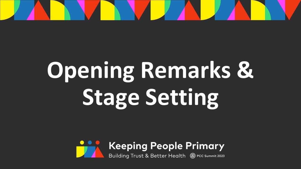 Remarks Setting 2023 Summit: Opening Remarks & Stage Setting - YouTube