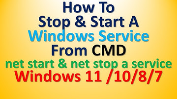 net start and net stop a service, How To Stop And Start A Windows Service From The Command Prompt