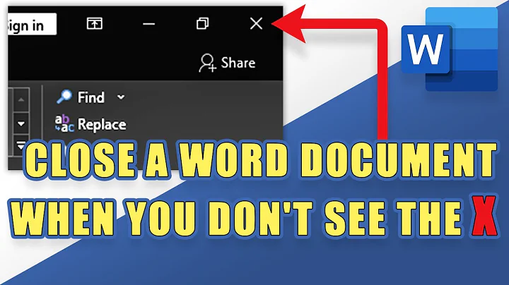 3 Ways to CLOSE a WORD Document Whenever You Don't  See the "X"