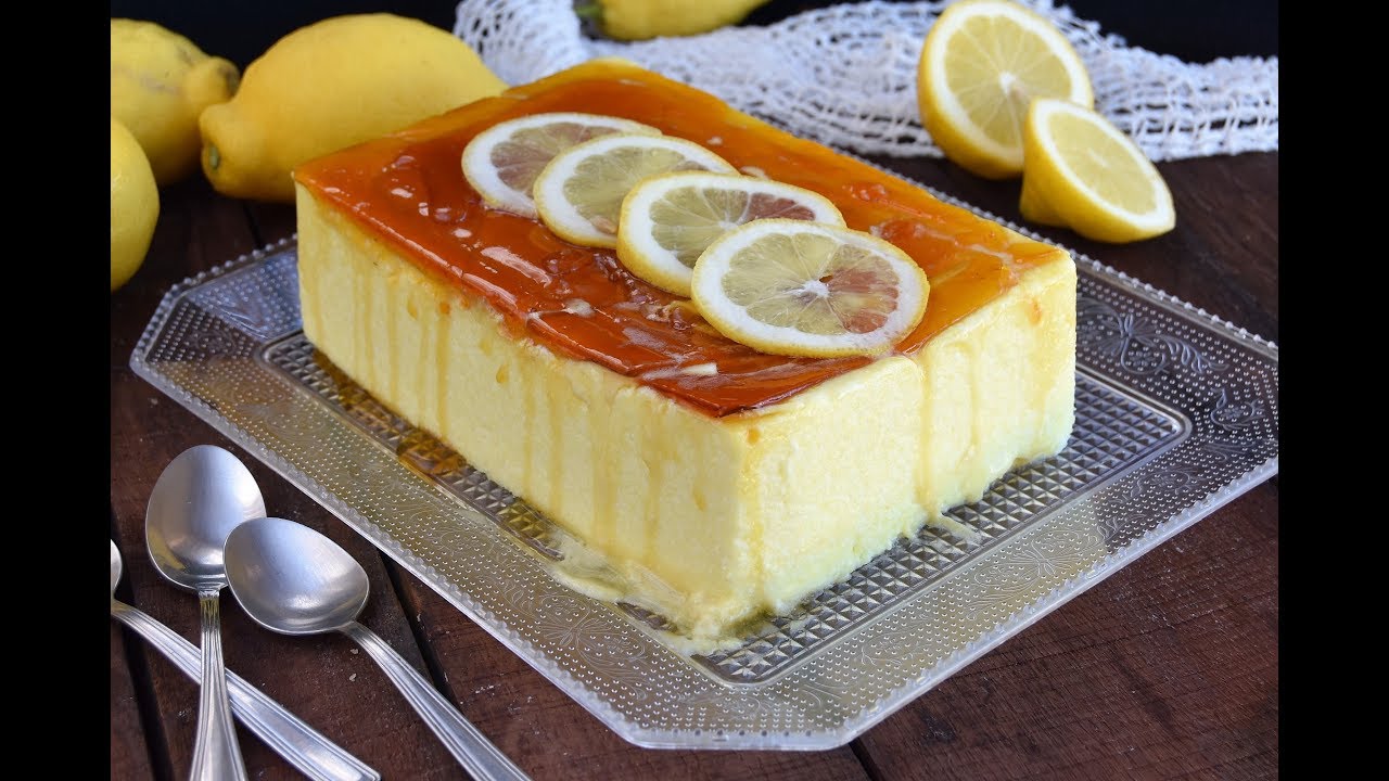 Flan de limón sin horno muy fácil y buenísimo