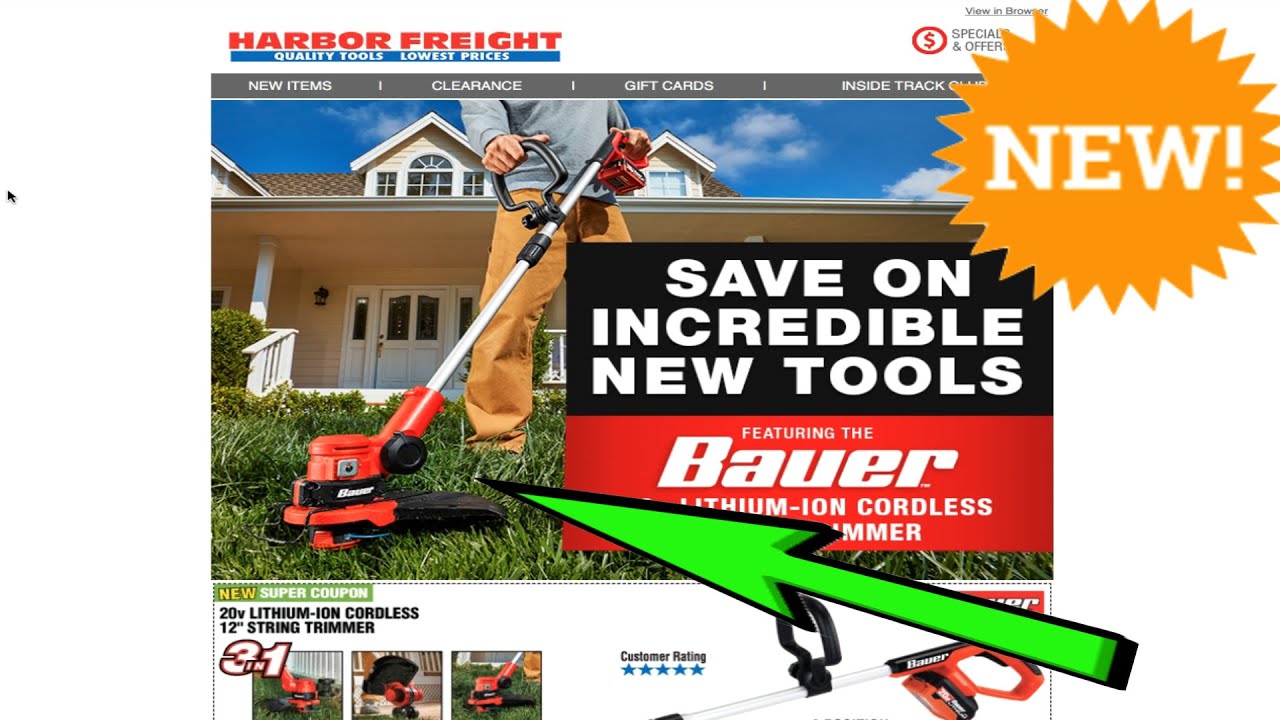 harbor freight battery operated weed eaters