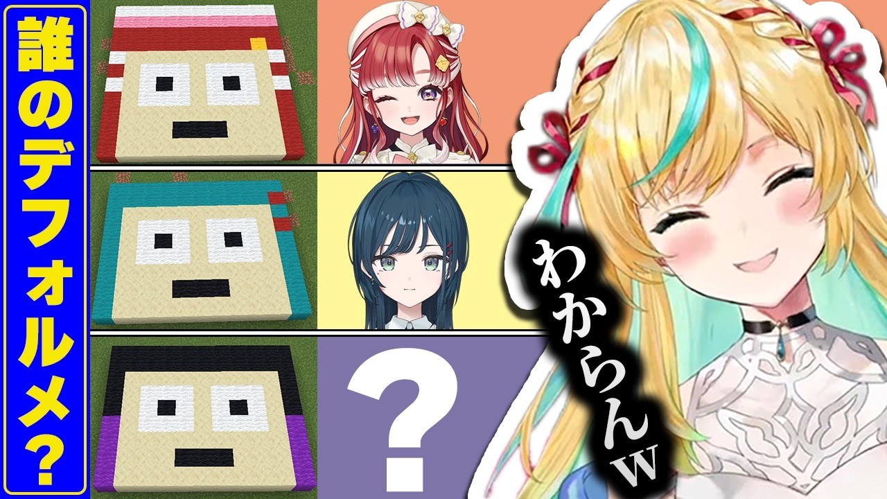 【Q.これは誰の顔?】超難問の司賀りこ城クイズに挑む立伝都々【にじさんじ/切り抜き/あらなみマイクラ】