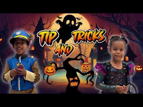 Kali and Brooke Halloween Trick or Treat with Friends