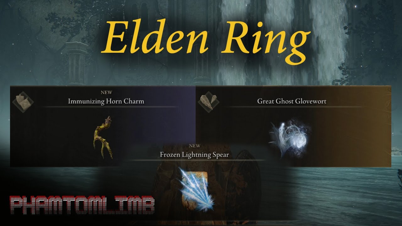 Elden Ring Immunizing Horn Charm, Frozen Lightning Spear, Incantation