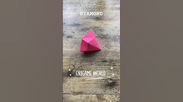 ORIGAMI DIAMOND EASY TUTORIAL CRAFT | DIY DIAMOND ORIGAMI PAPER INSTRUCTIONS | JEWELRY ORIGAMI ART