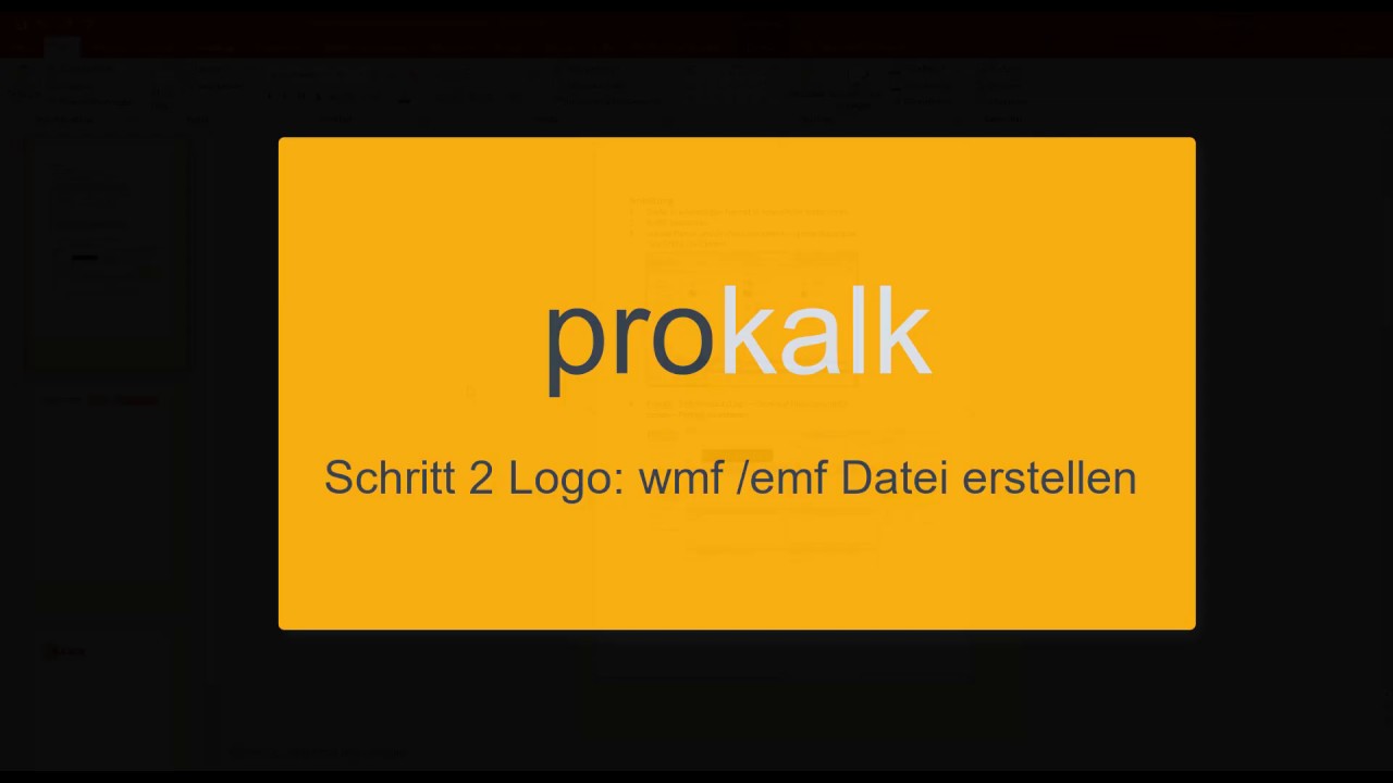 Update New prokalk Schritt 2: Logo wmf / emf Datei erstellen
