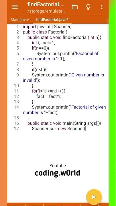 how to find factorial in java | write a java program to find factorial ...