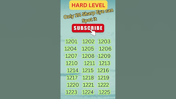 Only 1% can spot within 7 seconds #shorts #numbers