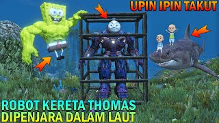 ROBOT KERETA THOMAS DIPENJARA DALAM LAUT, UPIN IPIN PANGGIL SPONGEBOB BEROTOT - GTA 5 BOCIL SULTAN