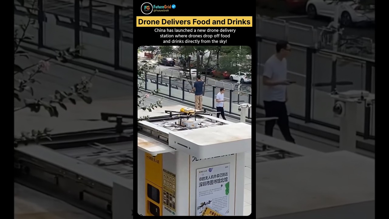 China’s Drone Delivers Food and Drinks Straight from the Sky!