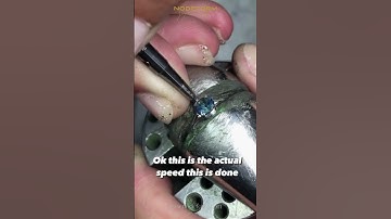 The slowest, most satisfying part of the process: stone setting