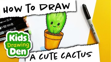 How to Draw a Cute Cactus – Easy Drawing for Kids