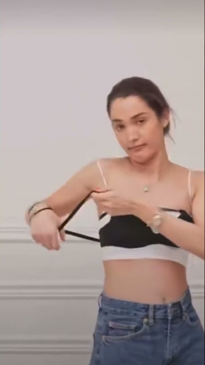 Don’t have strapless bra don’t worry try this hack 😍
