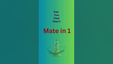Can You Find This Tricky Mate in One? 🤯♟️ | Chess Puzzle Challenge #chess