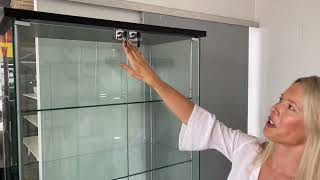 Budget lockable glass display case on wheels  Shelves For Shops