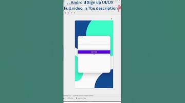Android UI/UX registration page #short #shorts #android #androidstudio #uidesign #uxdesign #xml