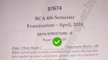 2018 Mdu BCA 4th Sem Data Structure Question Paper