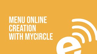 Menuonline Creation with Mycircle