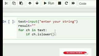 Python program to convert Lowercase characters to Uppercase characters in String @DrSridevi