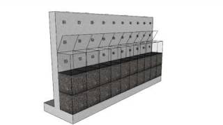 Anchorage gabion wall