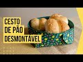 Cesta de Pão de Tecido passo a passo | Versátil e Desmontável | Costurices da Rafa #30 [Patchwork] ❤