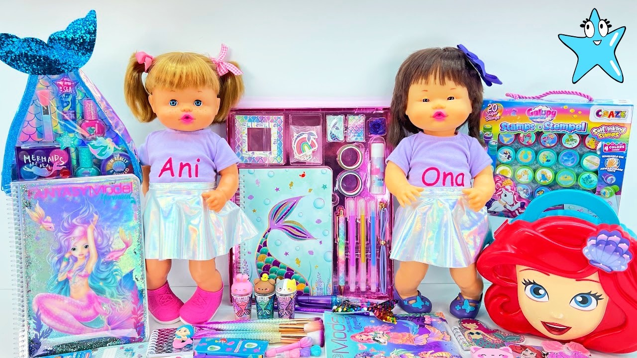 🧜‍♀️ ¡Muñecas NENUCO ANI y ONA se CONVIERTEN en SIRENAS MÁGICAS! 🐚Joyas, Tattos y Accesorios Kawaii