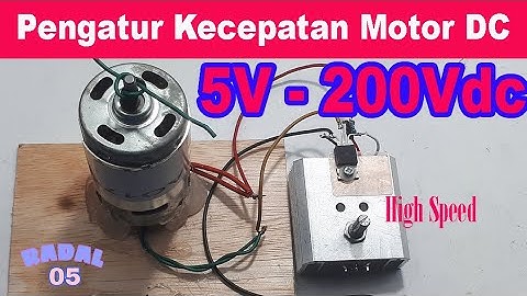 Pengatur Kecepatan Motor DC 200V PWM 555 Sederhana  Dimmer DC 200V