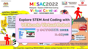 MESAC2022 - Explore STEM And Coding with VEXcode Virtual Robot #mosti #msnkm2022 #MESAC2022