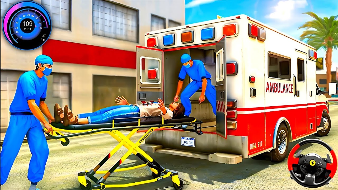 911 Ambulance Rescue Simulator 3D - US Emergency Rescue Van Driving - Android Gameplay