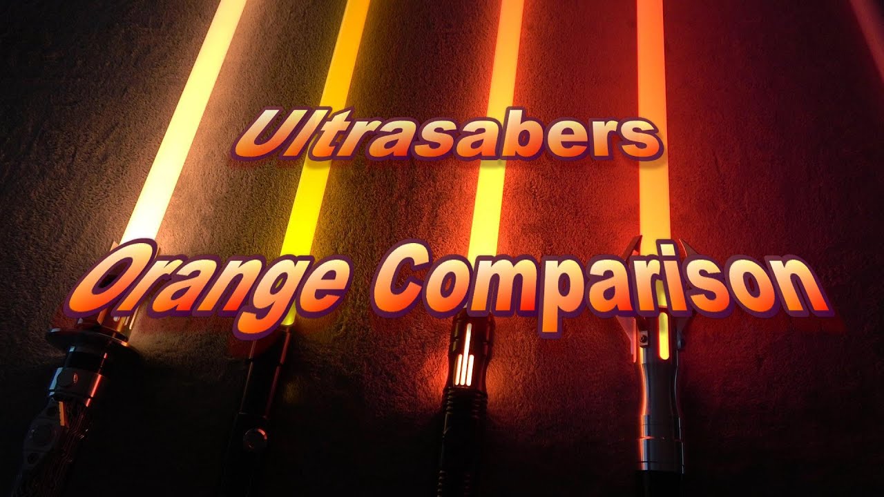 Ultrasabers Orange lightsaber LED comparison [Fire Orange vs Pyrestone Orange]
