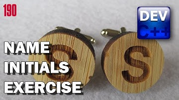 C++ EXERCISES Name initials - working with strings