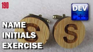 C++ EXERCISES Name initials - working with strings