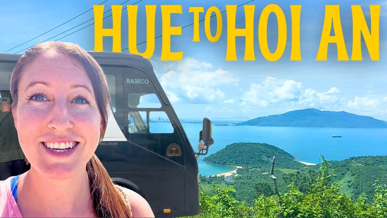 Sightseeing Tourist Bus in Vietnam 🇻🇳 Hue to Hoi An (Hai Van Pass) with Marble Mountain
