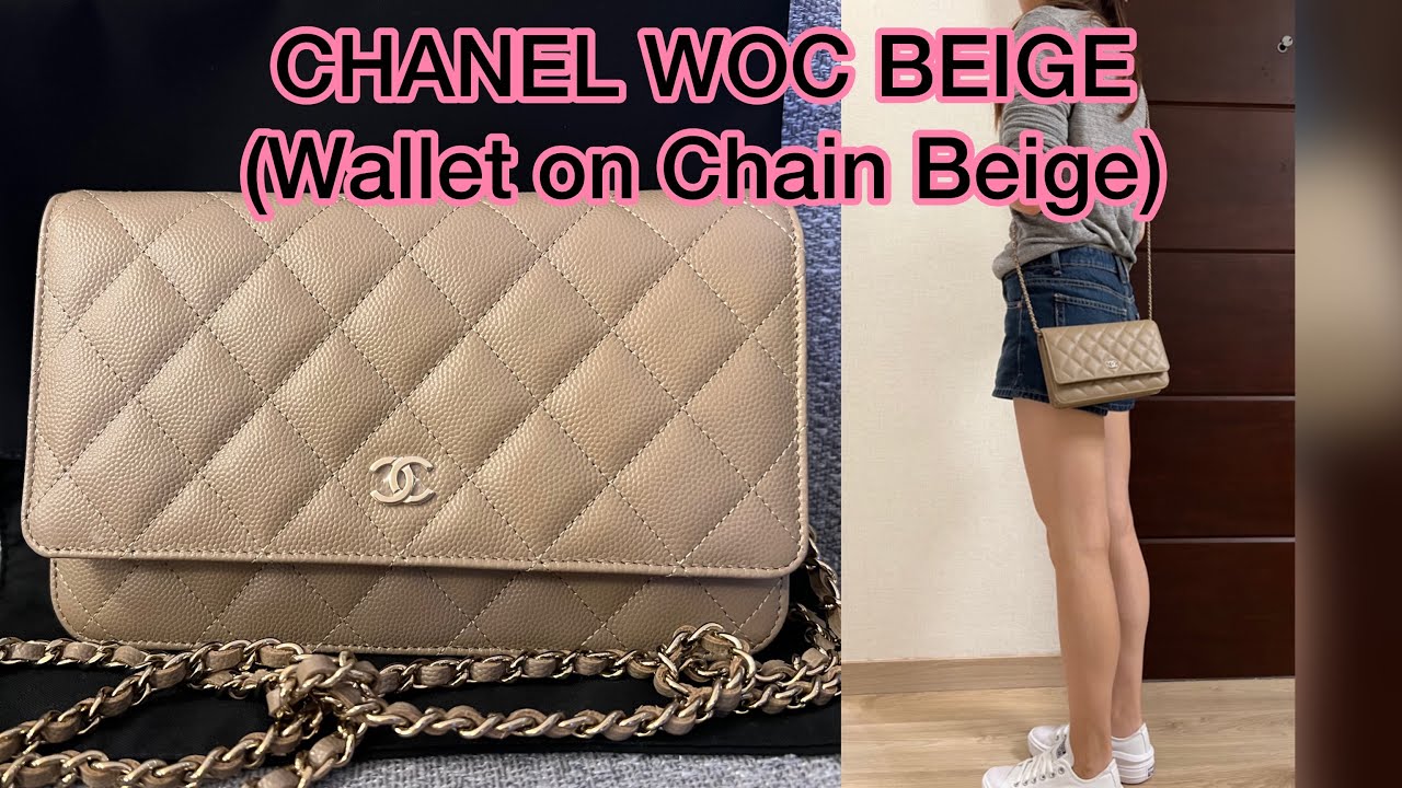 chanel wallet on chain nude