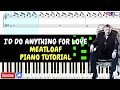 Id do anything for love  meatloaf  easy piano tutorial  synthesia  midi  sheetmusic