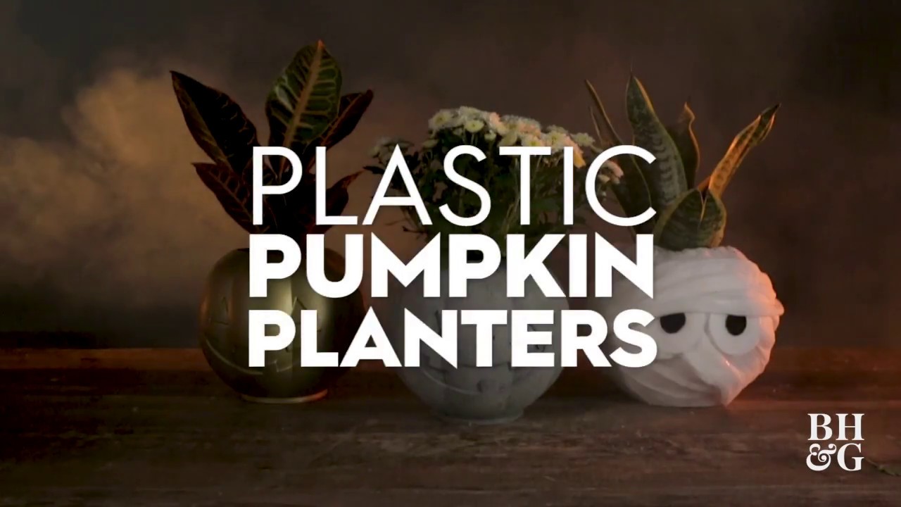 Plastic Pumpkin Planters Made By Me Garden Better Homes