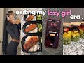 Weekly vlog exiting my lazy girl era  meal prepping gym college finals week  more