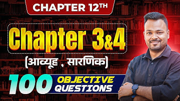 Class 12th Math Chapter 3 & 4 vvi objective Questions 2026 board exam | Matrix & Determinants