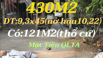 Tập:367/nhà Mặt Tiền QL1A-có 121M2(thổ cư)
