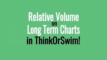 Thinkorswim Relative Volume Indicator on Long Term Charts - Good Friday + Easter Market Update 4/20