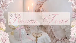 AMSR SOFT SPOKEN COQUETTE INSPIRED BEDROOM TOUR | FALL AESTHETIC | SHABBY CHIC VINTAGE PRINCESS screenshot 1