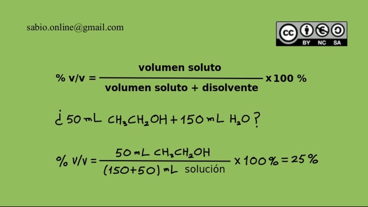Como Sacar El Porcentaje De Soluto En Una Solucion
