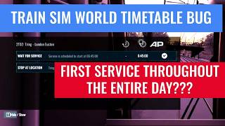 Train Sim World BUG: Timetable Shows Wrong Train After Service Change