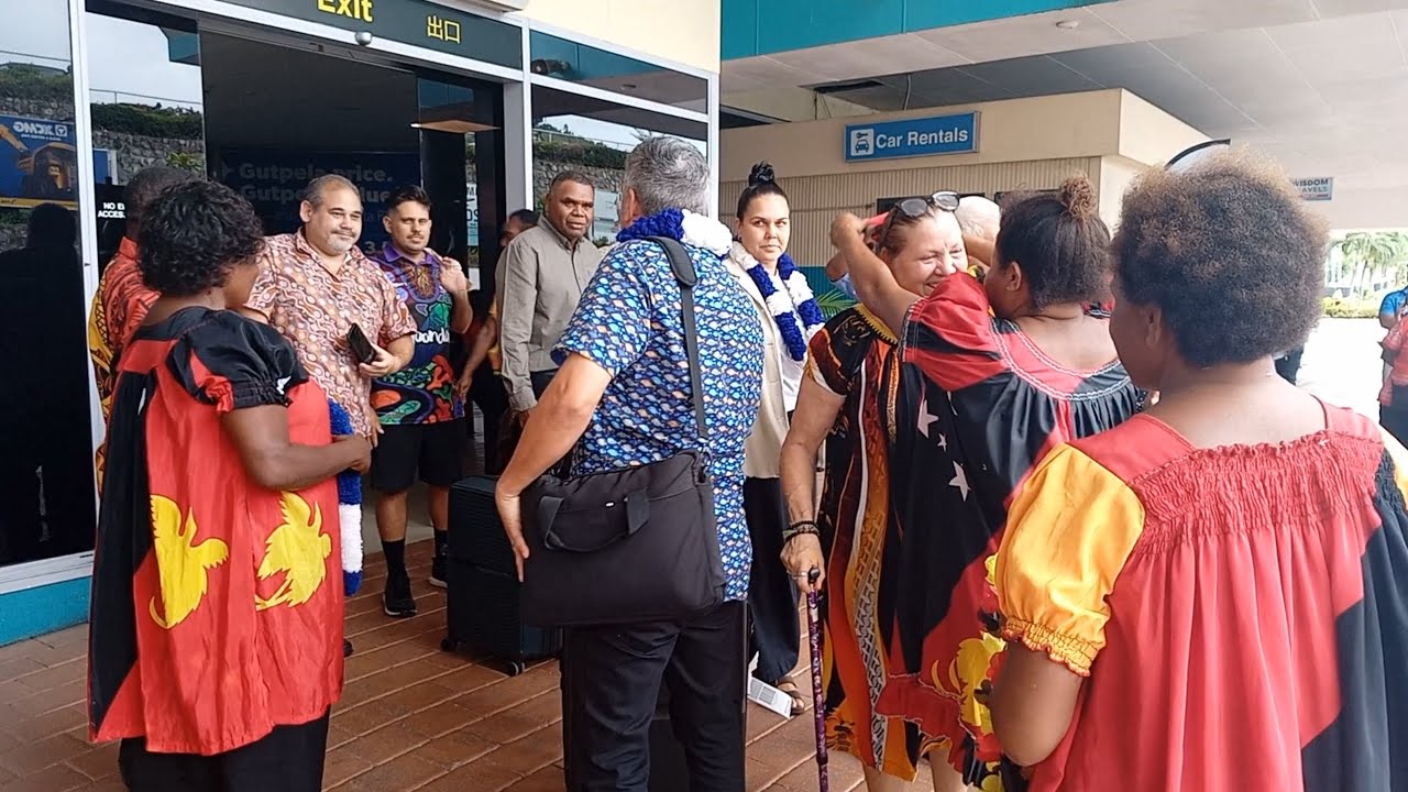 Welcoming Pastor Manni Edwards and Missionary Team at Jacksons International Airport, Port Moresby 