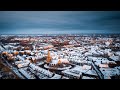 Wageningen in winter  cinematic drone