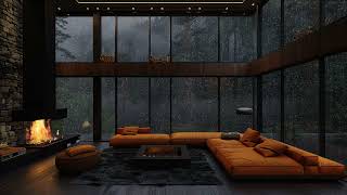 Calming Rain and Fireplace Symphony| A Window to Tranquility for Deep Relaxation and Rejuvenating